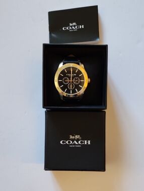 Coach Mens Casey Black Dial Watch.